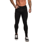 GINGTTO Jeans Men Elastic Waist Skinny Jeans Men 2020 Stretch Ripped Pants Streetwear Mens Denim Jeans Blue - ENSEIGNE DENIS
