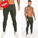 GINGTTO Jeans Men Elastic Waist Skinny Jeans Men 2020 Stretch Ripped Pants Streetwear Mens Denim Jeans Blue - ENSEIGNE DENIS