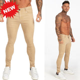 GINGTTO Jeans Men Elastic Waist Skinny Jeans Men 2020 Stretch Ripped Pants Streetwear Mens Denim Jeans Blue - ENSEIGNE DENIS