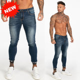 GINGTTO Jeans Men Elastic Waist Skinny Jeans Men 2020 Stretch Ripped Pants Streetwear Mens Denim Jeans Blue - ENSEIGNE DENIS