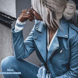 New Arrival 2020 brand Winter Autumn Motorcycle leather jackets yellow leather jacket women leather coat  slim PU jacket Leather - ENSEIGNE DENIS