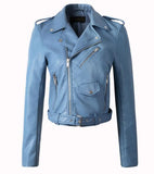 New Arrival 2020 brand Winter Autumn Motorcycle leather jackets yellow leather jacket women leather coat  slim PU jacket Leather - ENSEIGNE DENIS