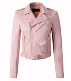New Arrival 2020 brand Winter Autumn Motorcycle leather jackets yellow leather jacket women leather coat  slim PU jacket Leather - ENSEIGNE DENIS