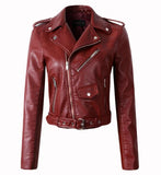 New Arrival 2020 brand Winter Autumn Motorcycle leather jackets yellow leather jacket women leather coat  slim PU jacket Leather - ENSEIGNE DENIS