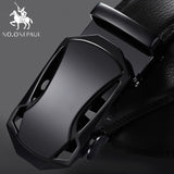 NO.ONEPAUL Brand Fashion Automatic Buckle Black Genuine Leather Belt Men's Belts Cow Leather Belts for Men 3.5cm Width WQE789 - ENSEIGNE DENIS