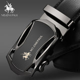 NO.ONEPAUL Brand Fashion Automatic Buckle Black Genuine Leather Belt Men's Belts Cow Leather Belts for Men 3.5cm Width WQE789 - ENSEIGNE DENIS