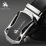 NO.ONEPAUL Brand Fashion Automatic Buckle Black Genuine Leather Belt Men's Belts Cow Leather Belts for Men 3.5cm Width WQE789 - ENSEIGNE DENIS