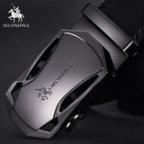 NO.ONEPAUL Brand Fashion Automatic Buckle Black Genuine Leather Belt Men's Belts Cow Leather Belts for Men 3.5cm Width WQE789 - ENSEIGNE DENIS