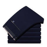 2019 Suit Pants Fashion Elegant Mens Dress Pants Solid Color Straight Long Trousers Men's Slim Fit Formal Trousers Black - ENSEIGNE DENIS
