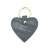 New Design Free Customed Initials Letters Crocodile Pattern Or Saffiano Leather Round Key Chain Key Ring Key Wallet
