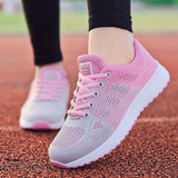 Women Casual Shoes Fashion Breathable Walking Mesh Lace Up Flat Shoes Sneakers Women 2019 Tenis Feminino White Vulcanized Shoes - ENSEIGNE DENIS