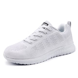 Women Casual Shoes Fashion Breathable Walking Mesh Lace Up Flat Shoes Sneakers Women 2019 Tenis Feminino White Vulcanized Shoes - ENSEIGNE DENIS