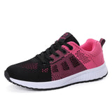 Women Casual Shoes Fashion Breathable Walking Mesh Lace Up Flat Shoes Sneakers Women 2019 Tenis Feminino White Vulcanized Shoes - ENSEIGNE DENIS