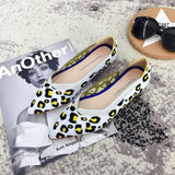 Color Casual Women Soft Shoes Breathable Knit Pointed Shoes Women's Flat Shoes Ballet Single Shoes Comfortable Pregnant Shoes - ENSEIGNE DENIS