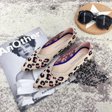 Color Casual Women Soft Shoes Breathable Knit Pointed Shoes Women's Flat Shoes Ballet Single Shoes Comfortable Pregnant Shoes - ENSEIGNE DENIS