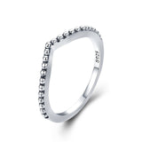 BAMOER 100% 925 Sterling Silver Water Droplet Clear CZ Finger Rings for Women Wedding Engagement Jewelry Girlfriend Gift PA7649 - ENSEIGNE DENIS