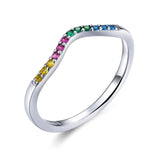 BAMOER 100% 925 Sterling Silver Water Droplet Clear CZ Finger Rings for Women Wedding Engagement Jewelry Girlfriend Gift PA7649 - ENSEIGNE DENIS