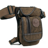 High Quality Men's Canvas Drop Leg Bag Military Motorcycle Multi-purpose Messenger Shoulder Bags Belt Hip Bum Waist Fanny Pack - ENSEIGNE DENIS