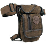 High Quality Men's Canvas Drop Leg Bag Military Motorcycle Multi-purpose Messenger Shoulder Bags Belt Hip Bum Waist Fanny Pack - ENSEIGNE DENIS