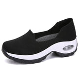 EOFK Women Sneakers Slip-On Spring Summer Cushioning Sports Shoes for Female Wine Red Comfortable Women's Loafers Flats - ENSEIGNE DENIS