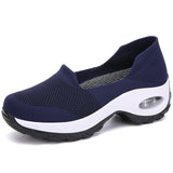 EOFK Women Sneakers Slip-On Spring Summer Cushioning Sports Shoes for Female Wine Red Comfortable Women's Loafers Flats - ENSEIGNE DENIS