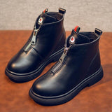 Children Martin Boots For Girls Soft Bottom Plush Warm Princess Shoes Winter Kids Short Botas British Fashion Teenage Girl Boot - ENSEIGNE DENIS