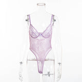 Cryptographic hot sale sheer lace bodysuit women backless transparent mesh bow sexy jumpsuit 2020 catsuit straps bodysuits thong - ENSEIGNE DENIS