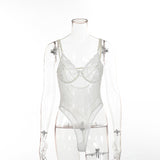 Cryptographic hot sale sheer lace bodysuit women backless transparent mesh bow sexy jumpsuit 2020 catsuit straps bodysuits thong - ENSEIGNE DENIS