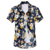 2019 Fashion Mens Short Sleeve Hawaiian Shirt Fast drying Plus Size Asian Size M-5XL Summer Casual Floral Beach Shirts For Men - ENSEIGNE DENIS