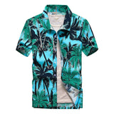 2019 Fashion Mens Short Sleeve Hawaiian Shirt Fast drying Plus Size Asian Size M-5XL Summer Casual Floral Beach Shirts For Men - ENSEIGNE DENIS