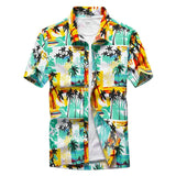 2019 Fashion Mens Short Sleeve Hawaiian Shirt Fast drying Plus Size Asian Size M-5XL Summer Casual Floral Beach Shirts For Men - ENSEIGNE DENIS