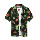 2019 Fashion Mens Short Sleeve Hawaiian Shirt Fast drying Plus Size Asian Size M-5XL Summer Casual Floral Beach Shirts For Men - ENSEIGNE DENIS