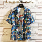 Print Brand Summer Hot Sell Men's Beach Shirt Fashion Short Sleeve Floral Loose Casual Shirts Plus Asian SIZE M-4XL 5XL Hawaiian - ENSEIGNE DENIS