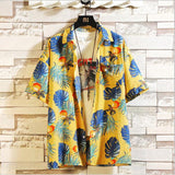 Print Brand Summer Hot Sell Men's Beach Shirt Fashion Short Sleeve Floral Loose Casual Shirts Plus Asian SIZE M-4XL 5XL Hawaiian - ENSEIGNE DENIS