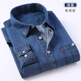 Jeans Shirts Men 4 Color Big Size Cotton Long Sleeve Button Front Pocket Casual Streetwear  Slim Fit Work Dress Spring Autumn - ENSEIGNE DENIS
