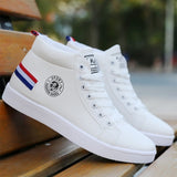 Casual Sneakers High Top Shoes Men White Sport Shoes 2020 New Arrival Ankle Boots Leather Sneakers Male Shoes - ENSEIGNE DENIS