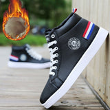 Casual Sneakers High Top Shoes Men White Sport Shoes 2020 New Arrival Ankle Boots Leather Sneakers Male Shoes - ENSEIGNE DENIS