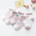 5Pairs/lot 0-2Y Infant Baby Socks Baby Socks for Girls Cotton Mesh Cute Newborn Boy Toddler Socks Baby Clothes Accessories - ENSEIGNE DENIS
