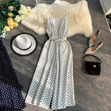 Dot Print Jumpsuit Bodysuits Women Sexy Party Playsuit Summer Female Long Trousers Romper Casual Beach Wide Leg Jumpsuit Ladies - ENSEIGNE DENIS