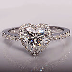 925 Sterling silver fashion Female Ring 3ct AAAAA cz Promise Wedding Band Rings for Women Bridal Finger Party Jewelry Gift - ENSEIGNE DENIS