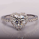 925 Sterling silver fashion Female Ring 3ct AAAAA cz Promise Wedding Band Rings for Women Bridal Finger Party Jewelry Gift - ENSEIGNE DENIS