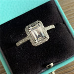 925 Sterling silver fashion Female Ring 3ct AAAAA cz Promise Wedding Band Rings for Women Bridal Finger Party Jewelry Gift - ENSEIGNE DENIS