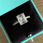 925 Sterling silver fashion Female Ring 3ct AAAAA cz Promise Wedding Band Rings for Women Bridal Finger Party Jewelry Gift - ENSEIGNE DENIS