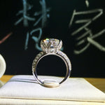 925 Sterling silver fashion Female Ring 3ct AAAAA cz Promise Wedding Band Rings for Women Bridal Finger Party Jewelry Gift - ENSEIGNE DENIS