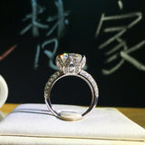 925 Sterling silver fashion Female Ring 3ct AAAAA cz Promise Wedding Band Rings for Women Bridal Finger Party Jewelry Gift - ENSEIGNE DENIS