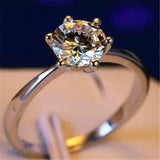 925 Sterling silver fashion Female Ring 3ct AAAAA cz Promise Wedding Band Rings for Women Bridal Finger Party Jewelry Gift - ENSEIGNE DENIS