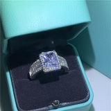 925 Sterling silver fashion Female Ring 3ct AAAAA cz Promise Wedding Band Rings for Women Bridal Finger Party Jewelry Gift - ENSEIGNE DENIS