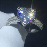 925 Sterling silver fashion Female Ring 3ct AAAAA cz Promise Wedding Band Rings for Women Bridal Finger Party Jewelry Gift - ENSEIGNE DENIS