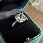 925 Sterling silver fashion Female Ring 3ct AAAAA cz Promise Wedding Band Rings for Women Bridal Finger Party Jewelry Gift - ENSEIGNE DENIS