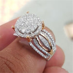 925 Sterling silver fashion Female Ring 3ct AAAAA cz Promise Wedding Band Rings for Women Bridal Finger Party Jewelry Gift - ENSEIGNE DENIS